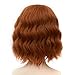 Women Cosplay Short Brown Wig Black Widow Wig for Halloween Costume