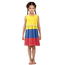 Aflyko Sleeveless Dress for Girl Colombia Flag
