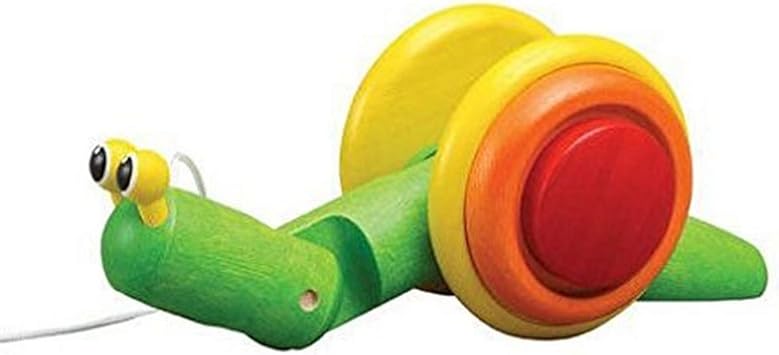 wooden snail pull toy