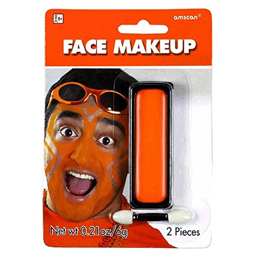 Party Perfect Team Spirit Cream Face Makeup Accessory, Orange, Non Toxic ,  21Ounces