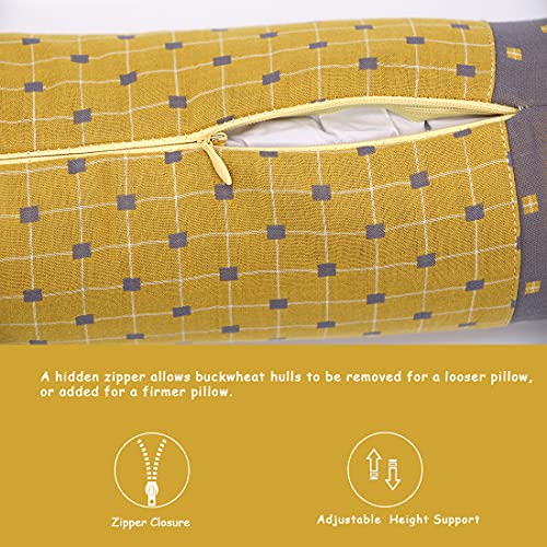 Buckwheat Pillow Neck Roll Pillow EDOMI Cervical Lumbar Support