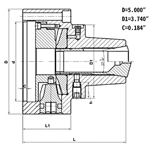 VEVOR Router Collet Set 5C, 5” Collet Adapter with Dust Removing Brush