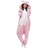 GANDBCOSECE Pigs Costume Adult Unisex Animal Pajamas Cosplay Costume Sleepwear