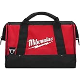 Milwaukee 17 Inch Heavy Duty Canvas Tool Bag with 6 Interior Pockets, Reinforced Bottom, and Strap Ring (Shoulder Strap Not Included)