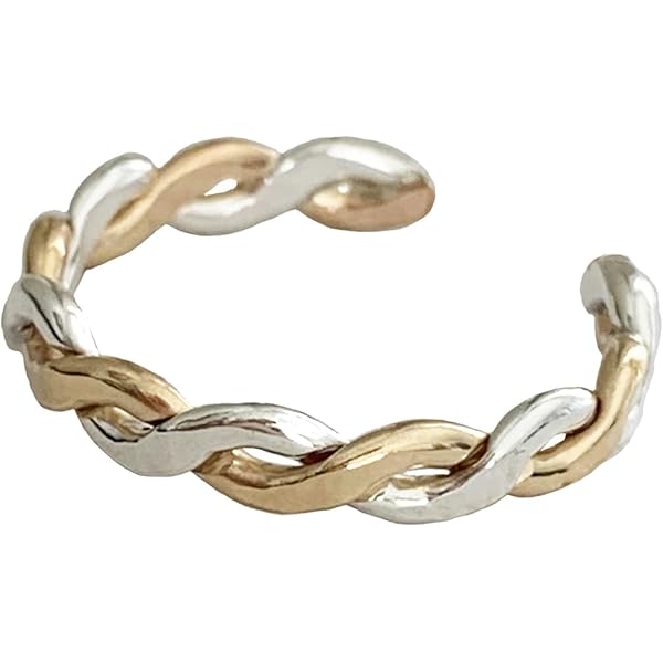 Amazon.com: Toe Ring | Braid Stack 14K Gold Fill & Sterling