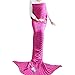 DDMY Mermaid Tail Blanket For Kids Teens Adult Handmade Wave Mermaid Blankets Crochet Knitting Blanket Seasons Warm Soft Living Room Sleeping Bag Best Birthday Christmas gift 74''x35''