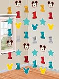 Amscan Disney Mickey's"Fun To Be One" String Decorations, Birthday, Standard, Multicolor