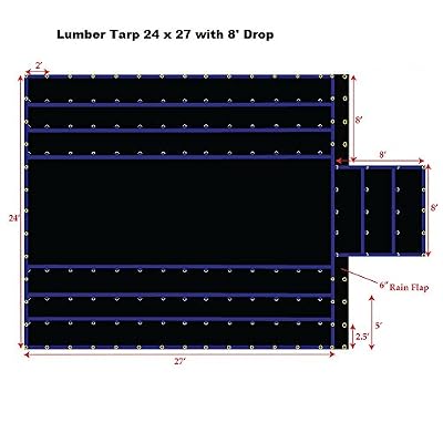Xtarps-24' x 27' Truck Tarp - Lumber Tarp - Heavy Duty, Industrial Grade