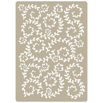 Stencil Deco Embossing 015 Filigree. Stencil size: 15 x 21 cm (5,9x8,3 in) Design size: 14 x 20 cm (5,5x7,9 in)