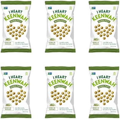 I Heart Keenwah Quinoa Puffs, Herbes de Provence, 6 Count (Pack of 6)