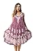 Riviera Sun Rayon Crepe Marble Sleeveless Umbrella Dress 21840-PUR-3X Purple