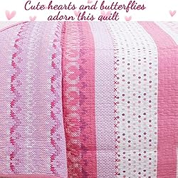 Cozy Line Home Fashions Pink Flower Lace Ruffle