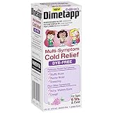 Dimetapp Children's Multi-Symptom Cold Relief Dye-Free Grape Flavored Liquid, 4 Fluid Ounce
