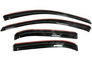 Auto Ventshade [AVS] In-Channel Ventvisor / Rain Guards | Fits 2015 - 2020 Cadillac Escalade/Chevrolet Tahoe/GMC Yukon- Smoke, 4 pcs. | 194531
