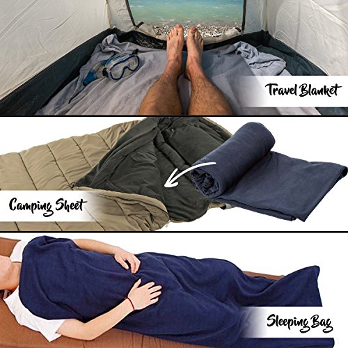 b.m.c Bundle Monster Sleeping Bag Liner Travel Sheet Camping Sleep