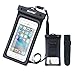 RISEPRO Waterproof Case, Floatable Underwater Pouch Dry Bag with Armband & Audio Jack for iPhone 6, 6 Plus, 6s, 6s Plus, 5, 5s, Samsung Galaxy s6 HTC Screen Touchable IPX8 100FT FB1710-BK… Black