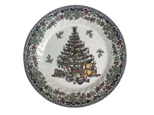Amazon.com | Churchill China Seasons Greetings Dinner Plates, Set of 4