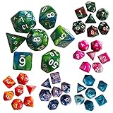 7Pcs/Set Colorful Multi-sided Acrylic Polyhedral