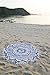 Madhu International Cotton White Black Mandala Round, Beach Throw, Yoga Mat, Picnic Mat, Roundies
