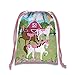 Lovely Pink Horse Drawstring Bags Kids Birthday Party Supplies Favor Bags 10 Pack
