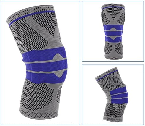 Knee Support Compression Sleeve Knee Brace for Joint Pain Relief For Runing ,Jogging, Sports, Biking, Basketball Sports (Grey)