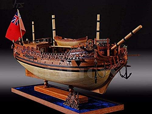 POTOLL Watercraft Model Building Kits Ship Model Boat Kit The Classic Warships Model Kits 1/30 Wood Battle Ship Sail Boat Model Kit
