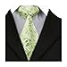 Hi-Tie Men's Casual Jacquard Silk Dress Shirt Button Down Shirts Long-Sleeve Shirt Prom Wedding Regular Fit (GM-N-G1162, Medium)