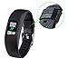 KingAcc Garmin Vivofit 4 Bands, Silicone Replacement Band for Garmin Vivofit 4, with Secure Metal Watch Clasp Buckle Wristband Strap Women Men (1-Pack, Black, Large)