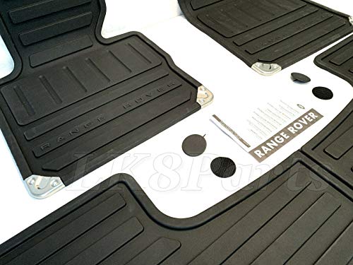 Genuine Land Rover EAH500330PMA Black Rubber Floor Mats for the Range Rover Full Size