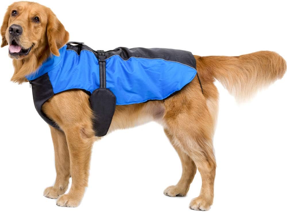 Bwiv Dog Jacket Cat Coat Pet Rainwear Belly Protector Reflective Strip