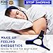 Anti Snoring Chin Strap Device - Snore Stopper Jaw Strap to Stop Mouth Breathing and Snoring During Sleep - Sleeping Aids and Snore Solutions - Comfortable Neoprene and Adjustable to Fit Men and Women