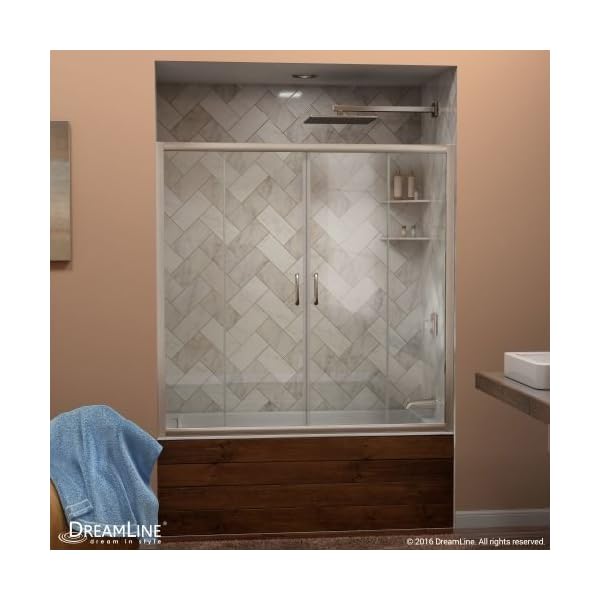 DreamLine Visions Frameless Sliding Tub Door 56 to 60" by 58"
