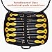 12-PCS Magnetic Screwdriver Set,Famistar Precision Machined 6 Phillips + 6 Flat combo. Ideal garage storage for Vehicle/Kitchen appliance/Washer repairing