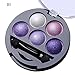 Newest trent 5 Colors Make up Eyeshadow Shimmer Eye Highlight Palette & Cosmetic Brush Makeup Set (#5 Purple)