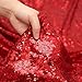 2 Pieces 2FTx8FT Sequin Backdrop Glitter Sequin Curtains Backdrops Drapes Party Photography Background (4ft x 6ft, Red)