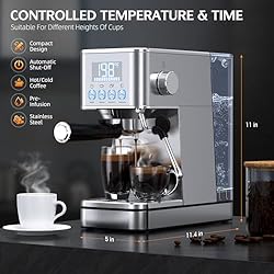 MONURO Espresso Machine, 20Bar Compact Stainless