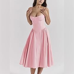 AGYMNX Women�s Corset Dress Sexy Spaghetti Strap
