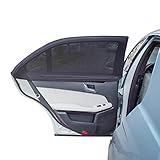 TFY Universal Car Side Window Sun Shade - Protects Your Kids from Sun Burn - Double Layer Design - Maximum Protection - Fit Most of Vehicle - 2 Pieces (Regular Contoured Window)