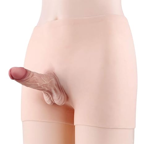 Deluxe Umschnalldildo Strap-on Realistischer Silikon Dildo/Analdildo, Penisnachbildung mit Prallen Hoden, SM Flirten Sex-Spie