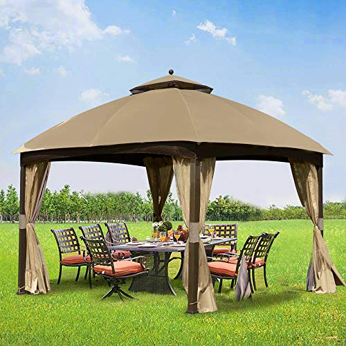 Gafrem Universal Gazebo Replacement Mosquito Netting Adjustable Screen