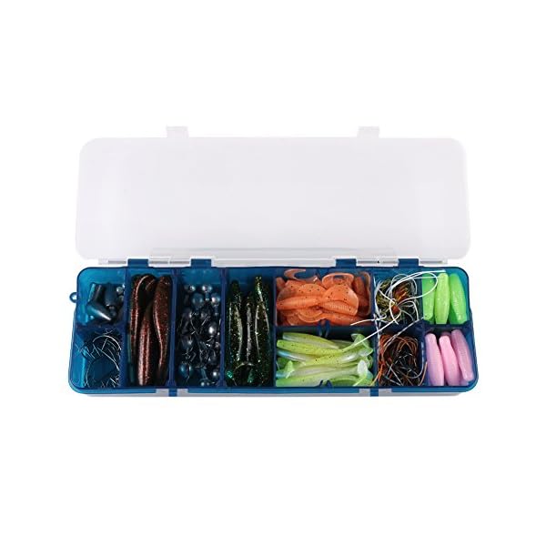 ToHa-Soft-Lure-Kits-for-Fishing-143-in-1-including-6-Kinds-of-73-Soft-Plastic-Fishing-Lures