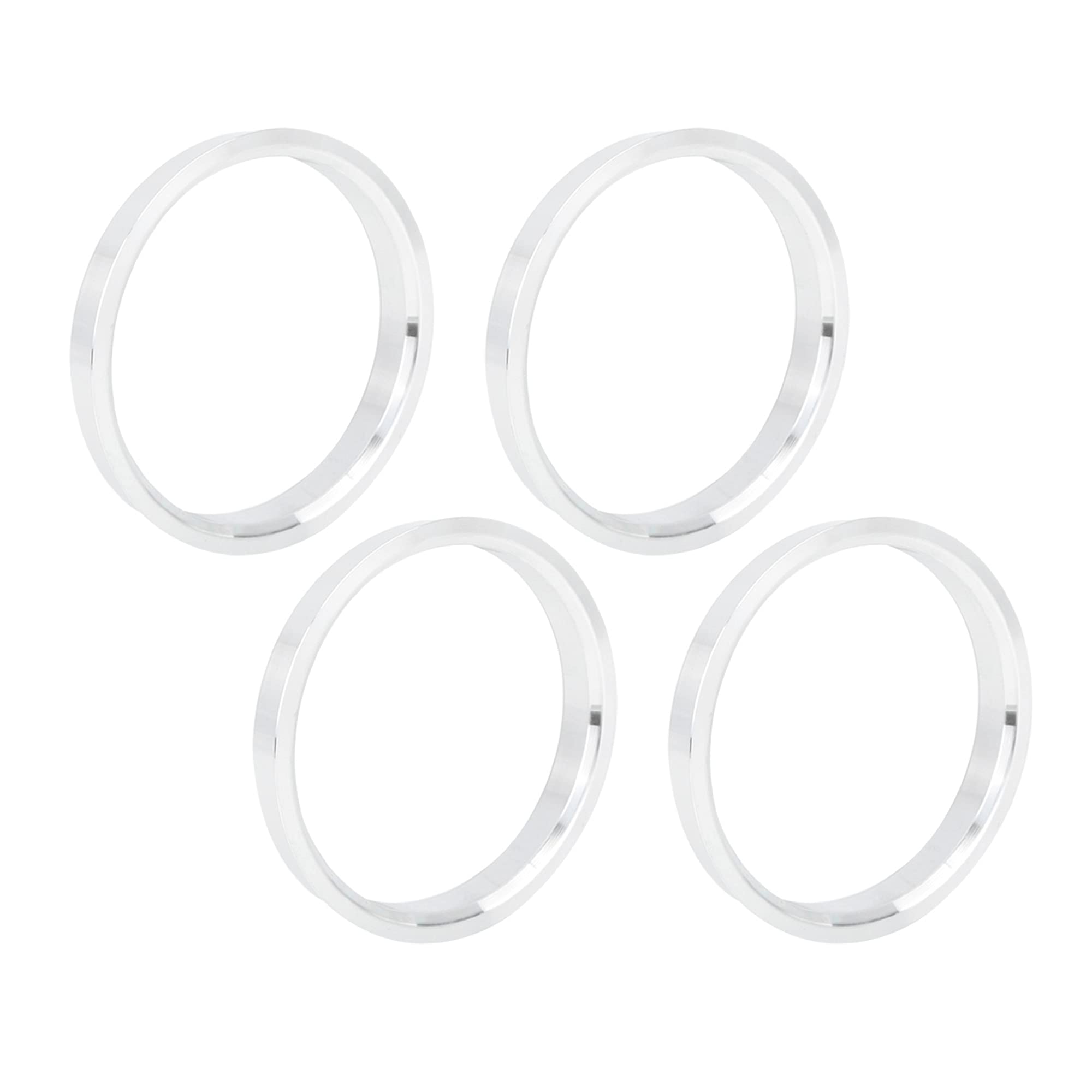 X AUTOHAUX 4pcs 72.6 to 65.1 mm Aluminium Alloy Car Hub Centric Rings