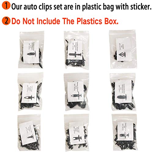 ROLINGER Auto Clips Car Vent Body Clips Retainer Push Kit - 421Pcs Car Panel Trim Plastic Fasteners Rivet Kits Universal for Ford GM Toyota Honda Chrysler Â¡Â­