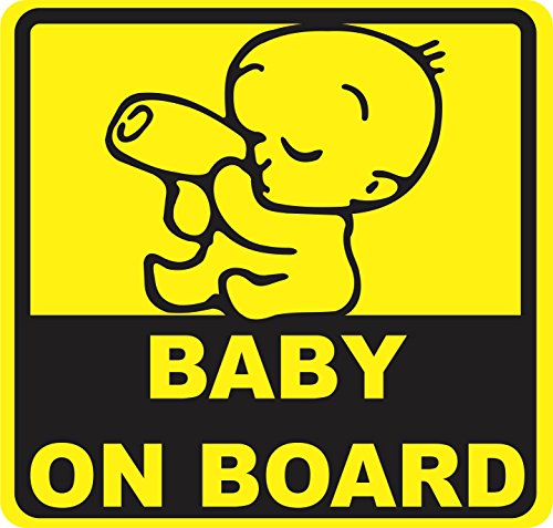 ISEE 360 Car Safety Baby on Board Water Resistance Decal Sticker (PVC Vinyl)