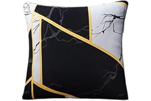 HOTNIU Decorative Throw Pillow Cover Printed Square Cushion Cover Double-Sided Zipper Closure Patterned Square Pillowcase 18 x 18 Inch/ 45 x 45 cm, Pattern SK