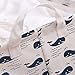 Jacone Larger Kids Storage Bins Waterproof Fabric Storage Baskets with Handles and Drawstring Closure,18.1-Inch by 12.2-Inch by 9.5-Inch,Collapsible and Convenient for Baby Toys,Clothings (Whale)