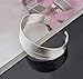 SUNGULF Popular Jewelry Silver Plated Mesh Cuff Bracelets Open End Bangle Bracelets for Women (Multi-line 18mm Width)