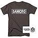 Sons of Anarchy Samcro T Shirt & Stickers (XX-Large) Charcoal