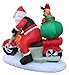 6 Foot Long Inflatable Santa Claus & Reindeer Riding Motorcycle