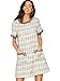 Floerns Women's Tweed Short Sleeve Shift Tunic Dress with Pockets Grey S